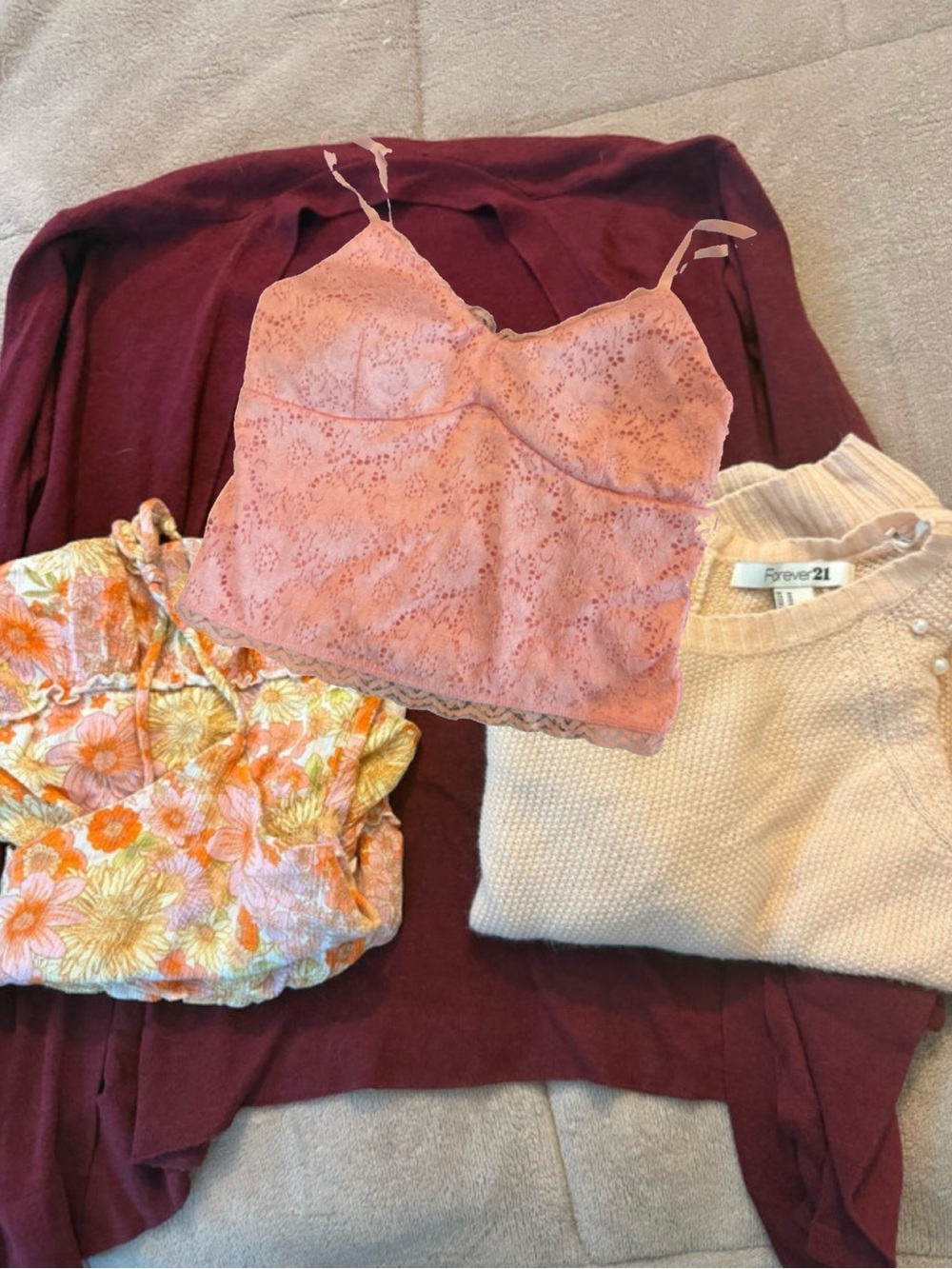 Bundle Of Tank, Sweater, Cardigan Size Medium